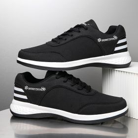 Casual Breathable Running Shoes Wear-resistant Sports Board (Option: Black-39)