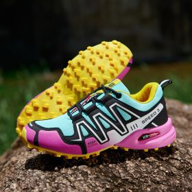 Men's Shoes Off-road Running Shoes Solomon Travel Hiking Shoes Hiking Boots (Option: 907 Pink-36)